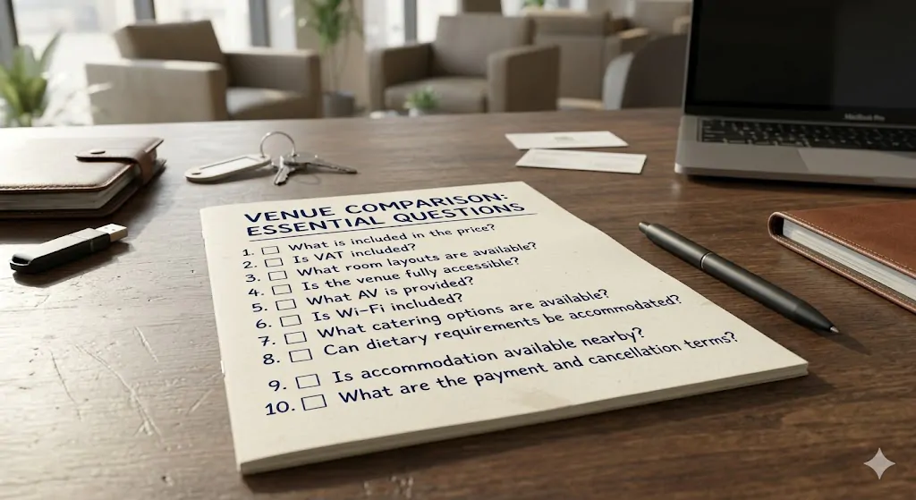 venue finding checklist