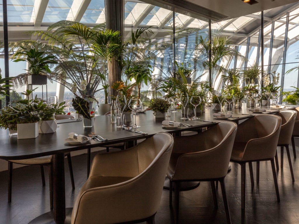 private dining at sky garden