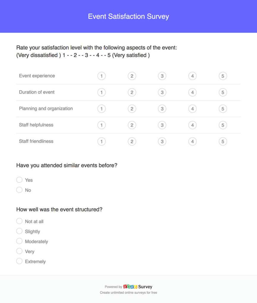 event survey
